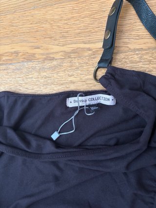 Abito corto Bershka nero con mono spalla