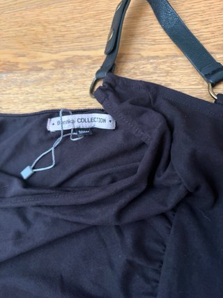 Abito corto Bershka nero con mono spalla