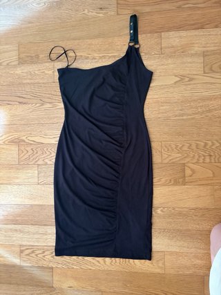 Abito corto Bershka nero con mono spalla