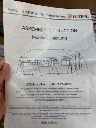 Soporte de Carpa Cenador HOTEEL Grande - NUEVA
