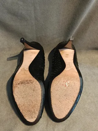 Zapatos Ferragamo Piel Tacón Negro