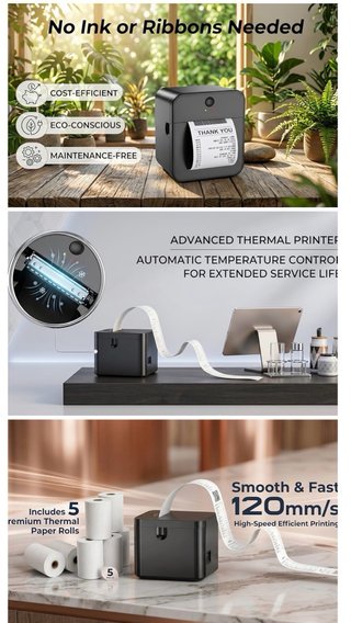 NUOVO! Stampante Termica Portatile 58mm Bluetooth