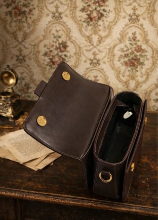 Borsa elegante a quadri marrone