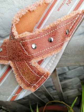 Ciabatte uomo Gianmarco Venturi beige/arancioni
