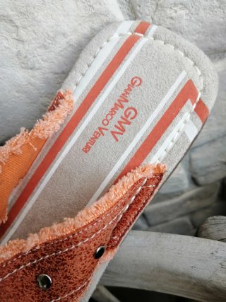 Ciabatte uomo Gianmarco Venturi beige/arancioni