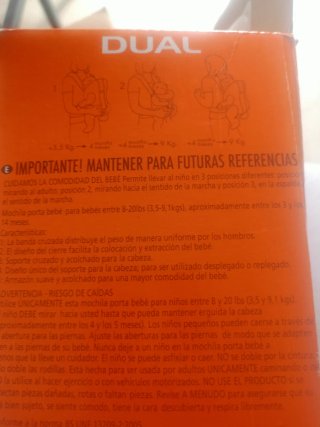 Mochila Portabebés Jane DUAL 3.5-9 kg