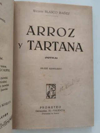 Arroz y tartana. Obra de 1894.