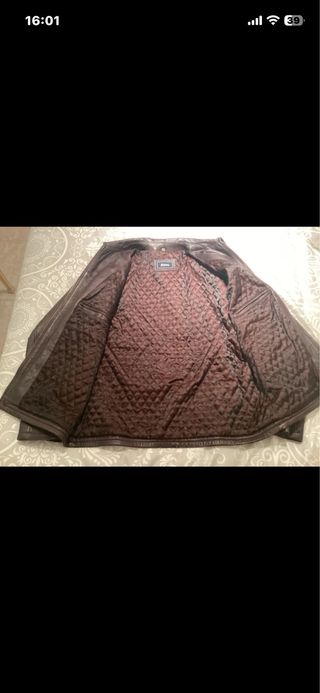 Chaqueta de piel Moon marrón