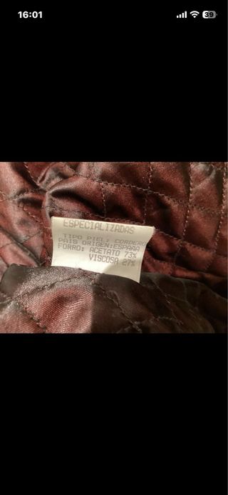 Chaqueta de piel Moon marrón