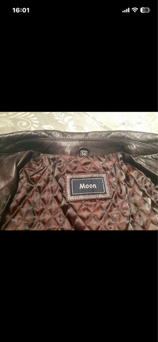 Chaqueta de piel Moon marrón
