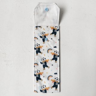 Bolsa tela portacepillos de dientes diseño pandas