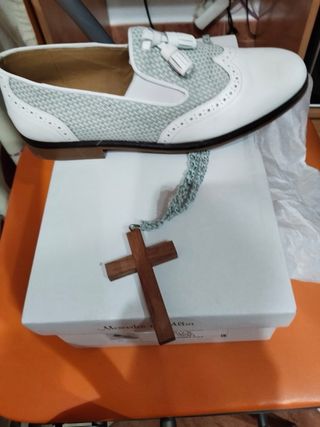 Traje marinero comunión blanco y verde agua