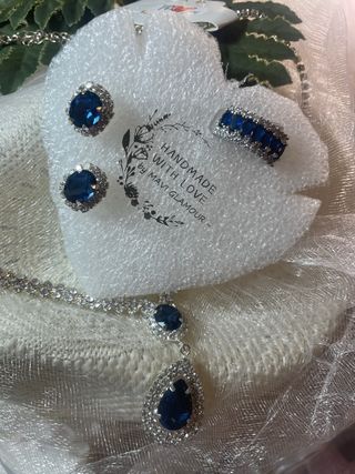 Graduación Fiesta Madrinas Conjunto Piedras azules
