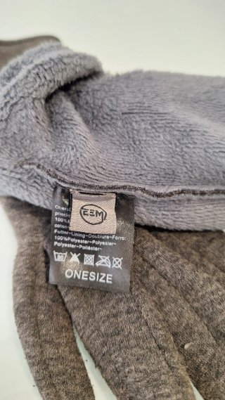 Guantes EEM paño forro polar gris