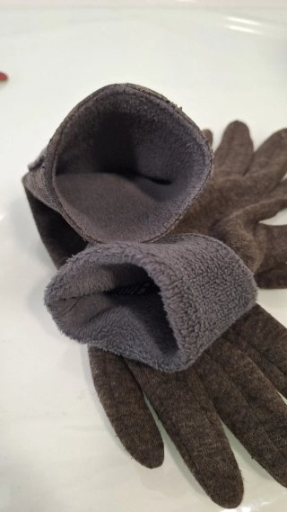 Guantes EEM paño forro polar gris