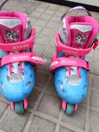 Patines infantiles unicornio rosa