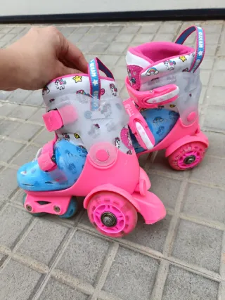 Patines infantiles unicornio rosa