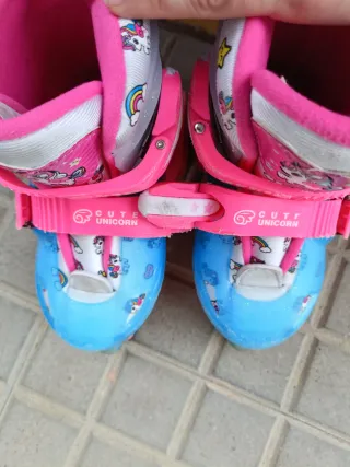 Patines infantiles unicornio rosa