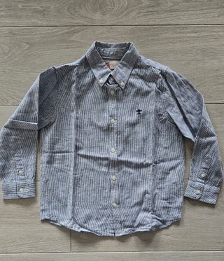Camisa niño rayas azules NECK&NECK 6-7 años
