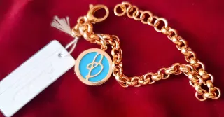 Bracciale placcato oro 18 Kt. Turchese