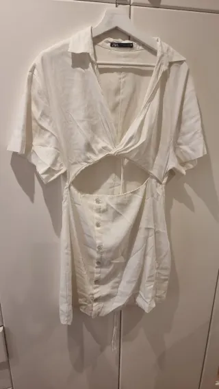 Vestido Zara Blanco Talla L