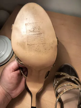 Tacones Mango Dorados y Plateados