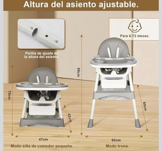 Trona Bebé Evolutiva Gris