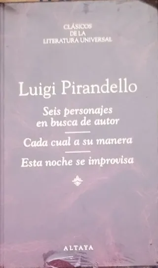 Libro "Seis personajes en busca de autor-Cada cual