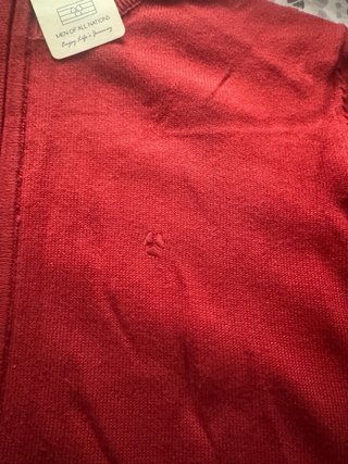Jerseys Chaqueta de punto roja con cremallera