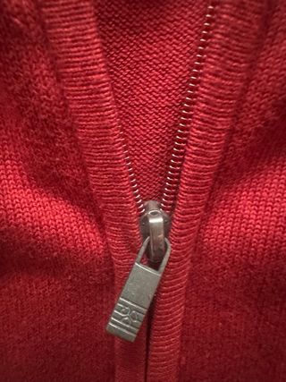 Jerseys Chaqueta de punto roja con cremallera