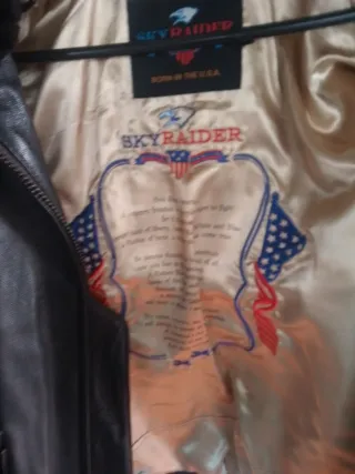 Chaqueta Cuero Aviación SKY RIDER Marron Oscuro