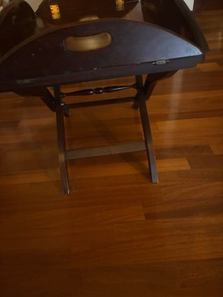 Tavolo marinaro in legno con finiture oro