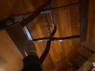 Tavolo marinaro in legno con finiture oro