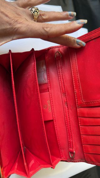 Monedero Chanel Vintage Rojo en piel.