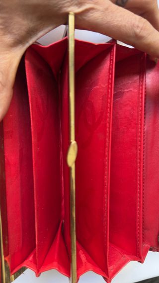 Monedero Chanel Vintage Rojo en piel.