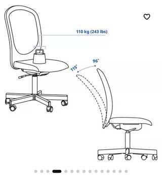 Silla de oficina Ikea negra