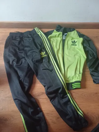 Chándal Adidas Negro y Verde