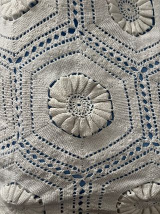 Colcha Manta Crochet Hexagonal Grande