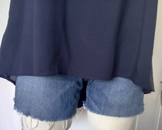 Blusa Yessica Tirantes Talla 48 XXL Azul Marino