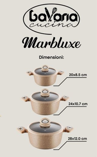 Set 3 Casseruole Bavaria Marbluxe
