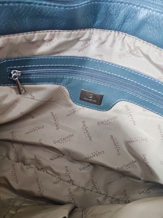 Guy Laroche/ Bolso maletín piel genuina gris