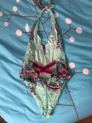 Bañador Zara Halter Estampado Venecia