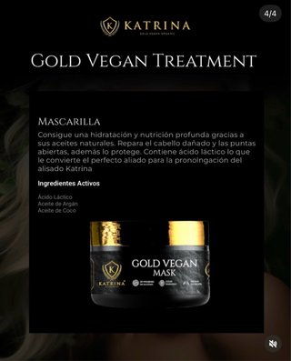 Tratamiento Capilar Katrina Gold Vegan