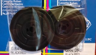 4 Cartuchos Cinta GR4/GR8 Negro/Rojo