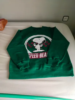 Sudadera Snoopy Speed Beach Verde