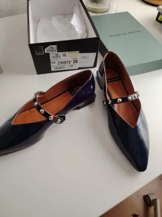 Zapatos Ángel Alarcón Azul Talla 39 Nuevos