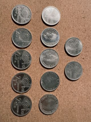 Lote 12 monedas 25 Pesetas Mundial 82 SIN CIRCULAR