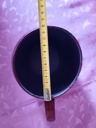 Antico zuppiere in porcellana di 22,5 cm di altezza