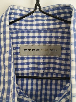 Camisa Etro cuadros azul