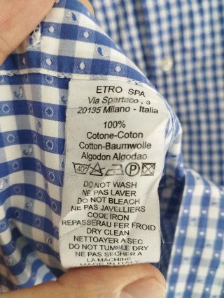 Camisa Etro cuadros azul